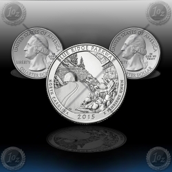 ZDA 25 Cents (28th Quarters) 2015 "North Carolina - Blue Ridge Parkway" P+D